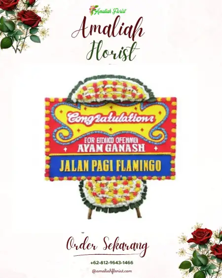 Sewa Papan Bunga Saringan